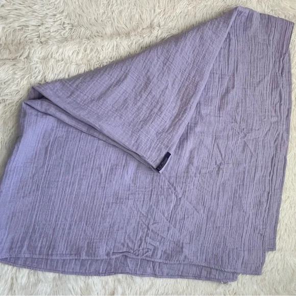 L.L. Bean French Lilac Purple Gauze Wrap Cover Up Lightweight Shawl - Picture 8 of 14
